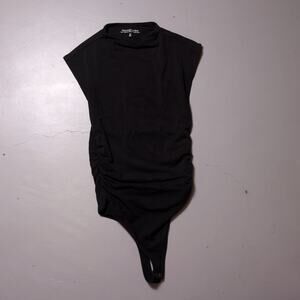 Abercrombie & Fitch A&F Modal Blend Collection Black high neck bodysuit XS